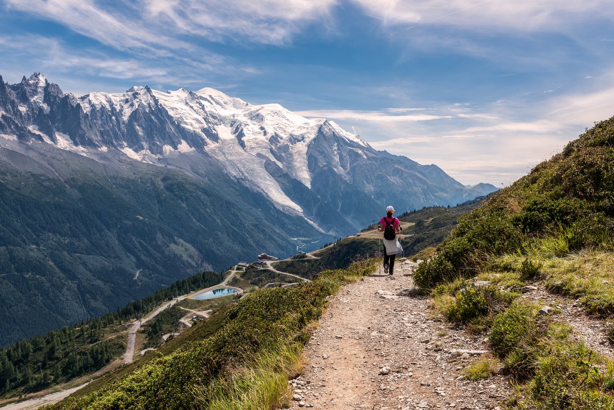Grand Balcon Sud, hiking trail near Mont Blanc.