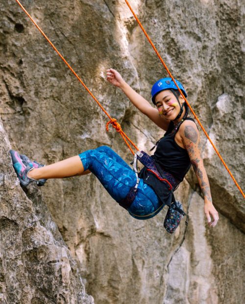 Guided rock climbing in Northern Thailand