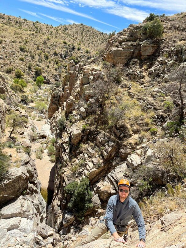 Rock climbing on Mt. Lemmon.