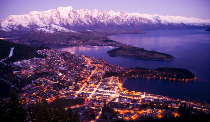 Night at Queenstown on New Zealand’s South Island
