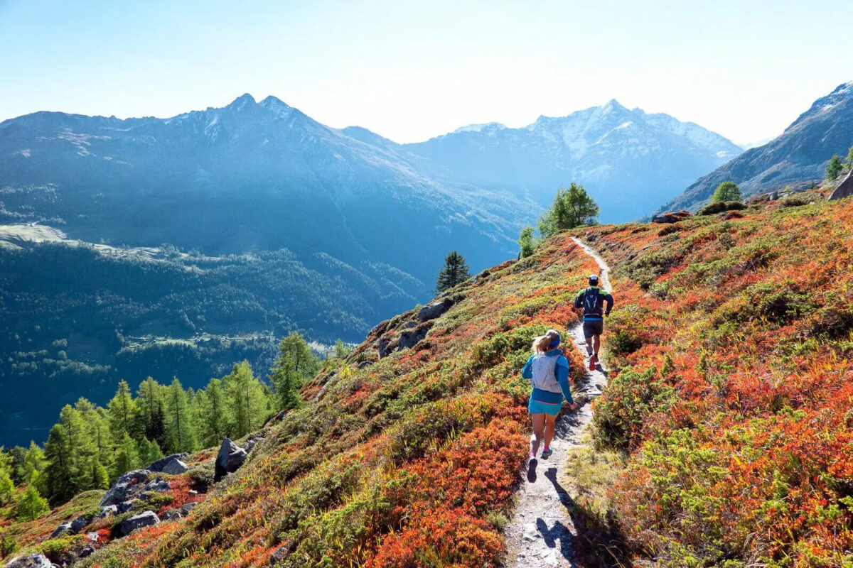 Trail running the Via Valais in the Swiss Alps 