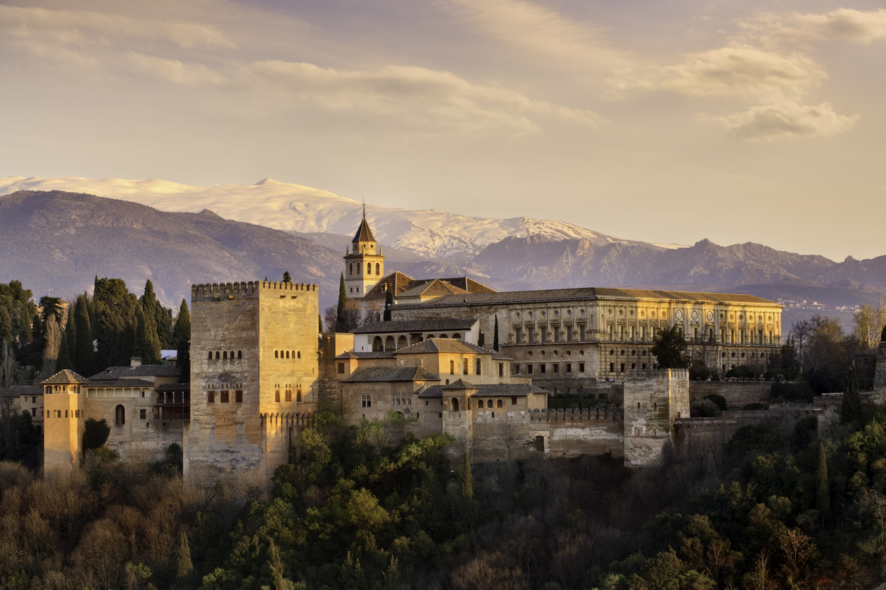 Alhambra from afar, Spain