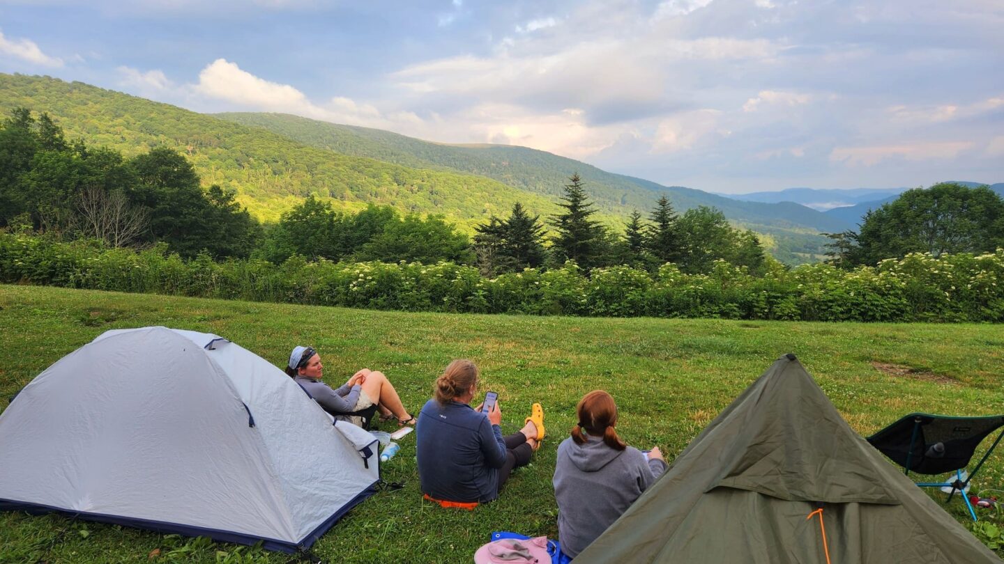 Camping with a view on the Appalachian Trail