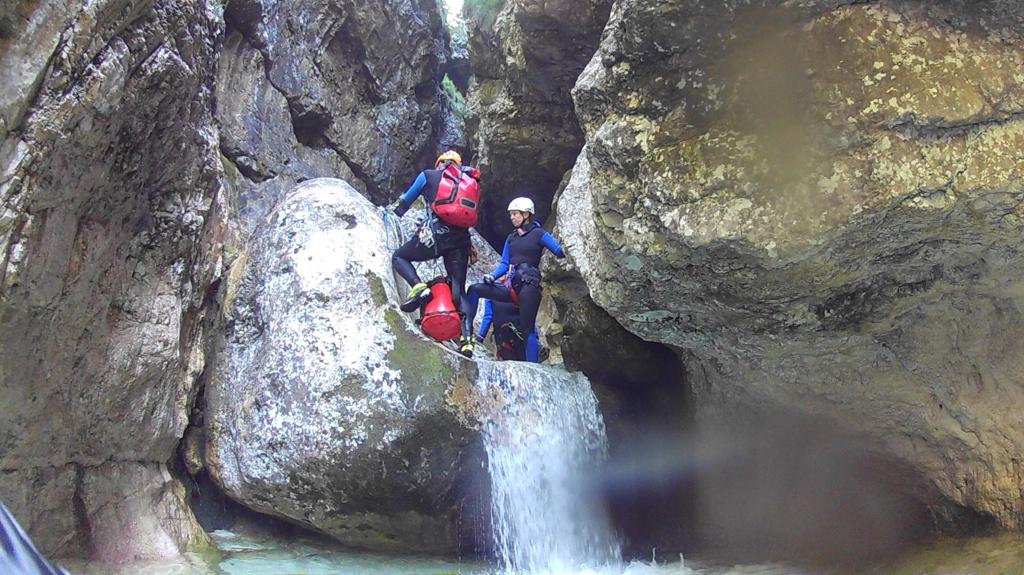 Canyoneers in the Julian Alps