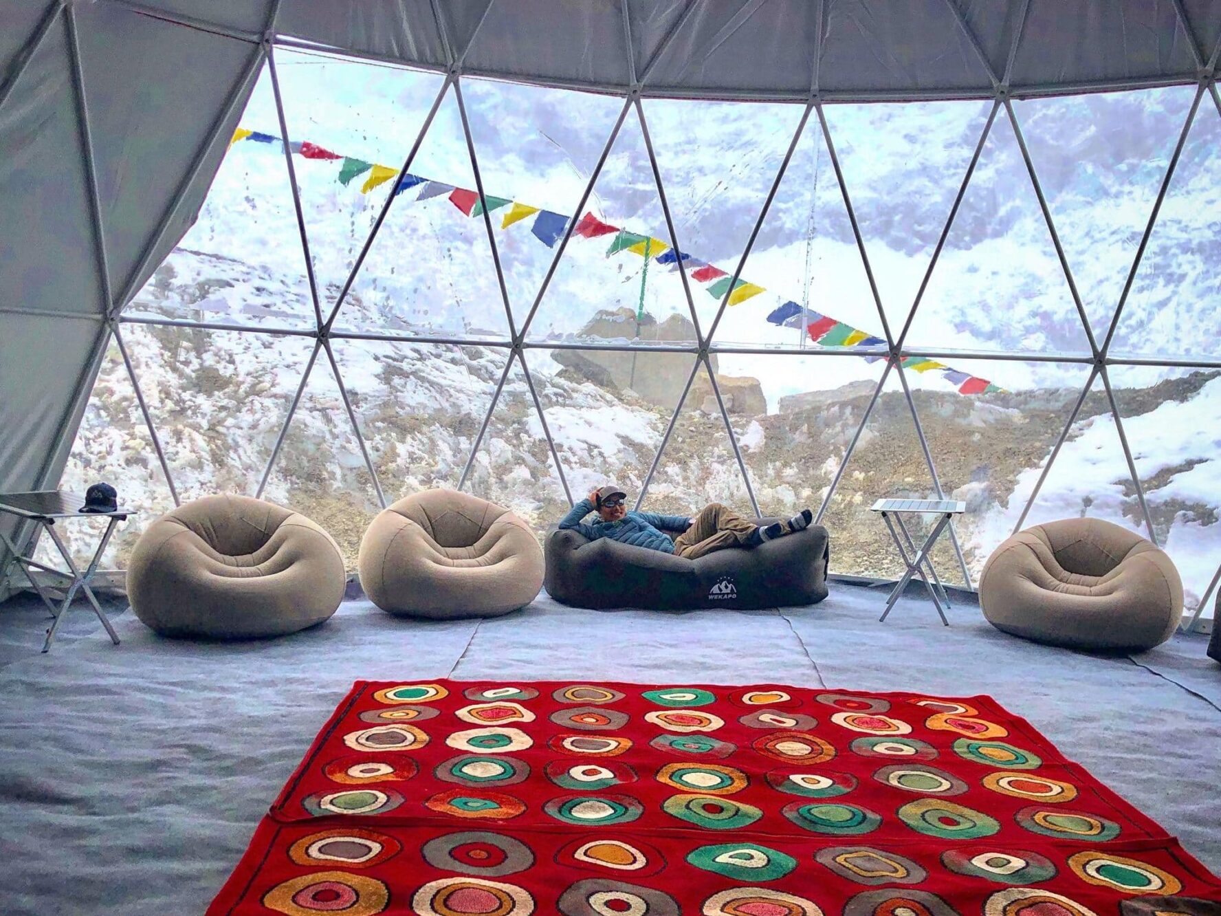 Climbing the Seven Summits tent