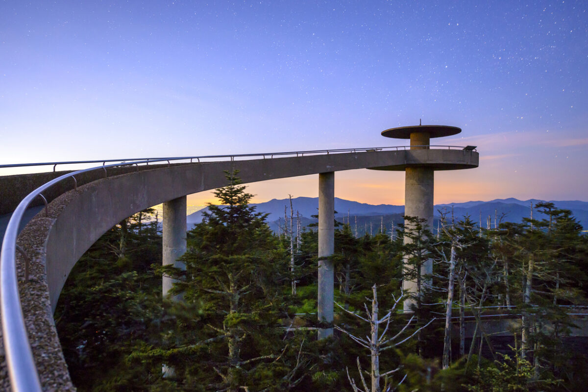 Clingmans Dome, the highest point on the AT