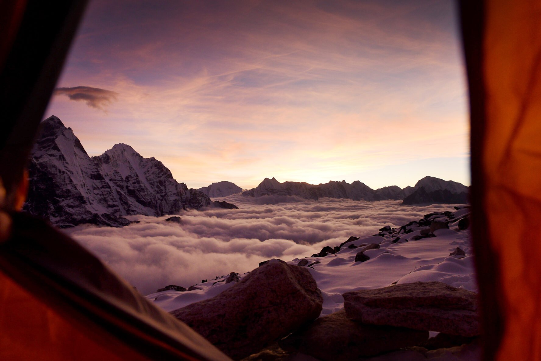 Clouds over the Everest Base Camp