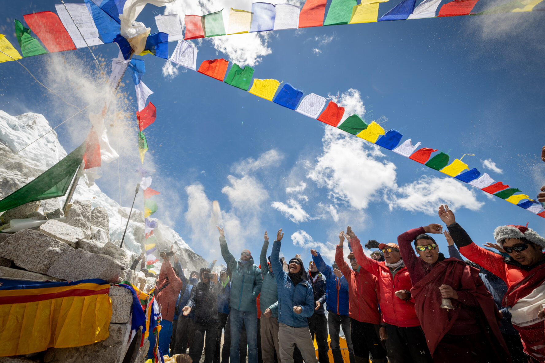 Everest Base Camp celebration