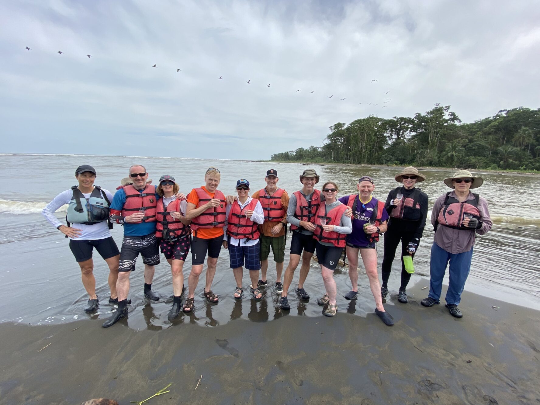 Group in Costa Rica at the beach