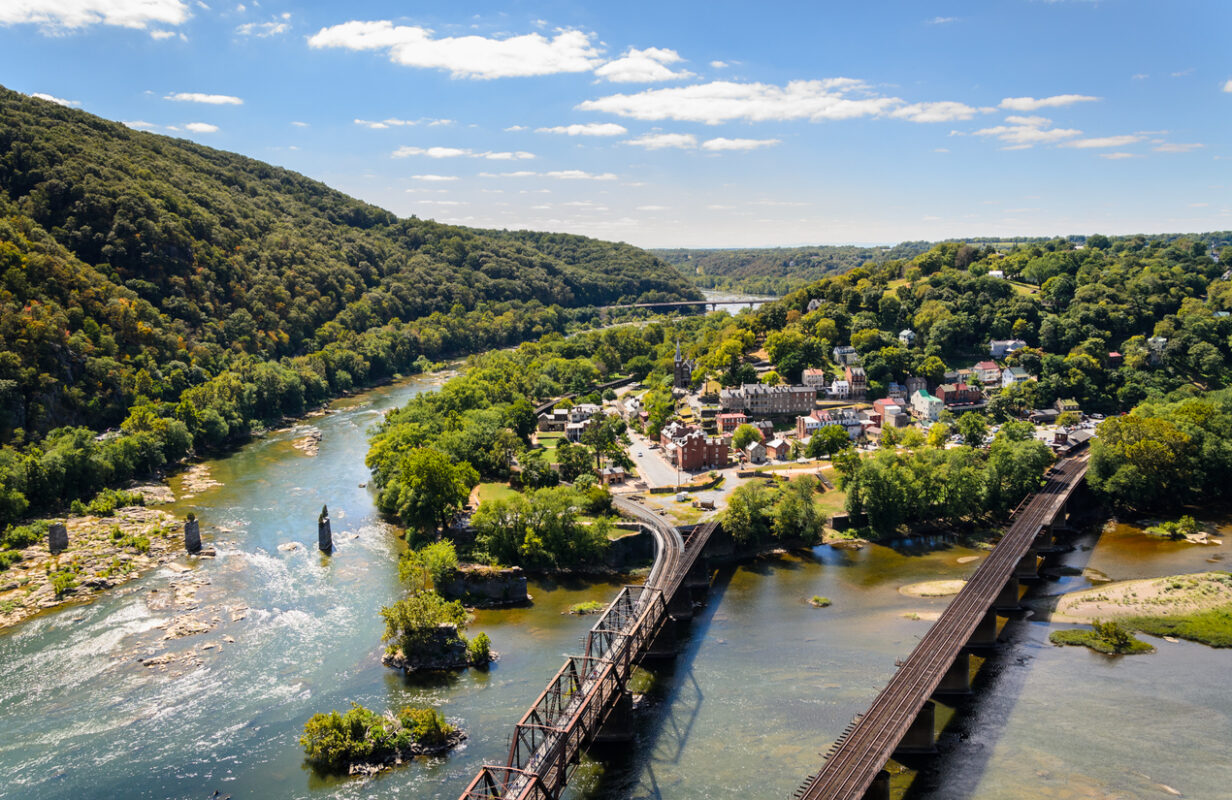 Harpers Ferry, aerial view