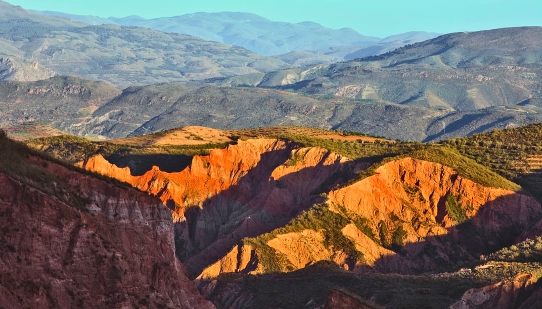 Hills of the Alpujarras region in Andalucia, Spain, near Yegen.