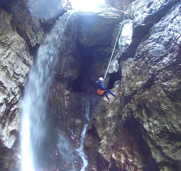 Guided canyoneering tour in the Julian Alps