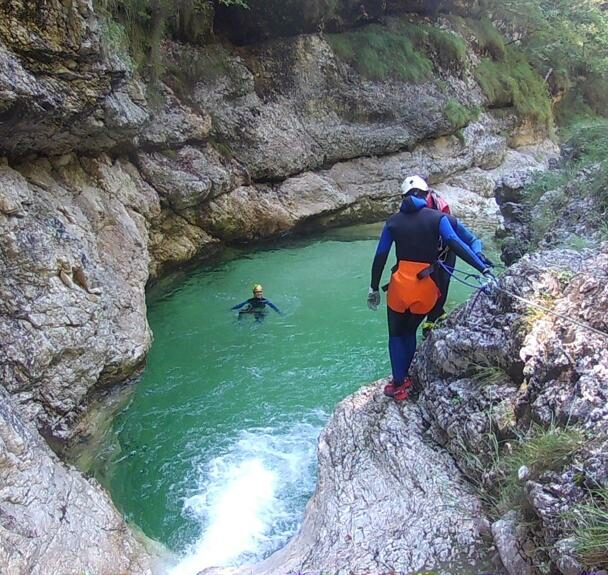 Guided canyoneering tour in the Julian Alps