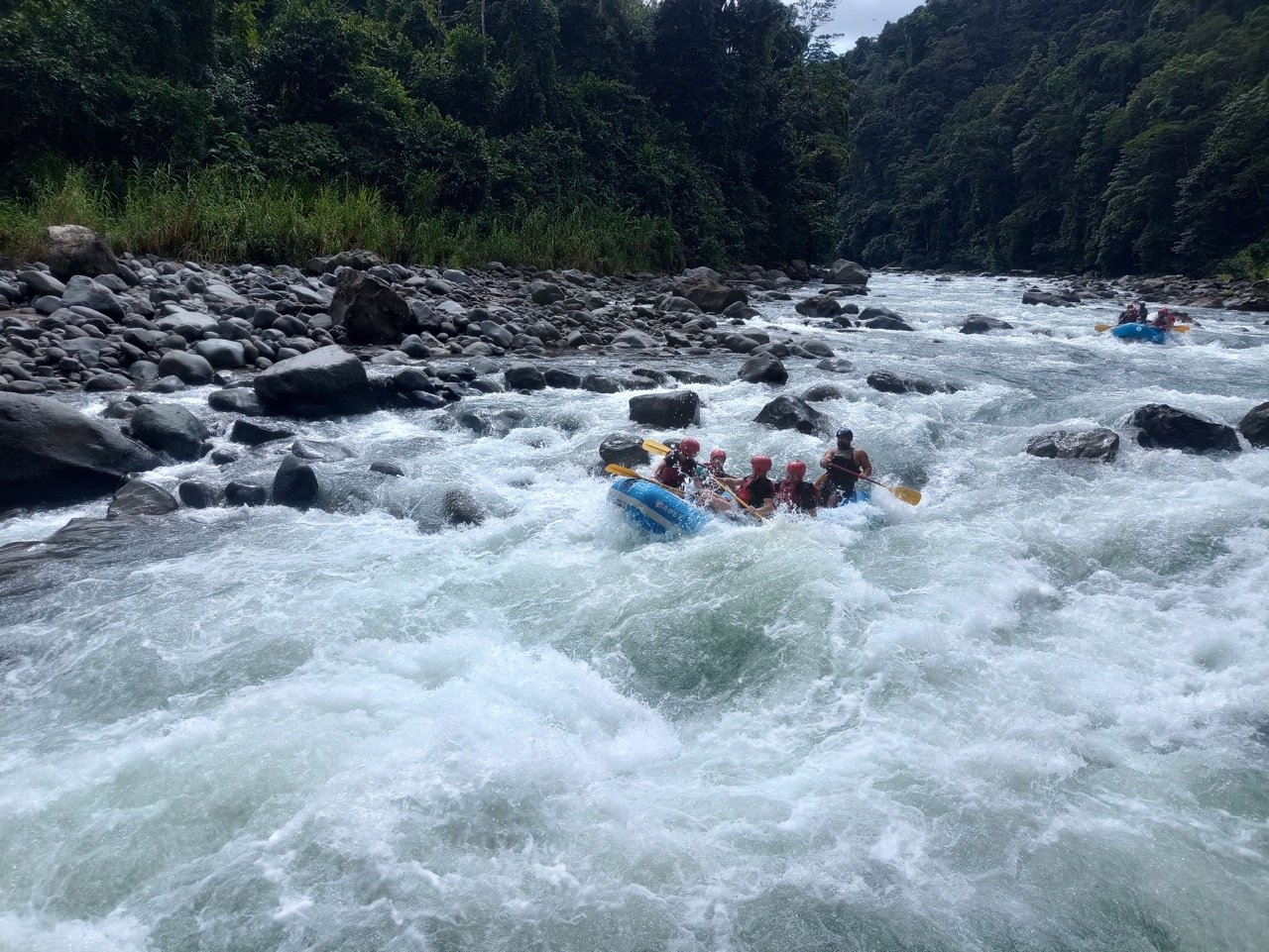 Rafting on a river in Costa Rica