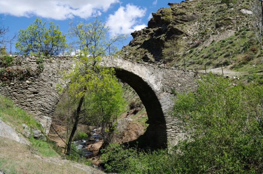 Stone bridge over a brook found near the Spanish village of Mecina Bombaron.