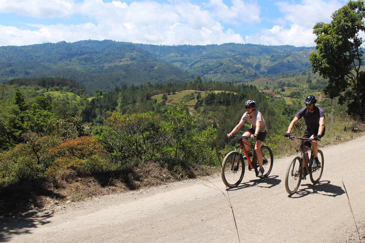 Two cyclists in Costa Rica
