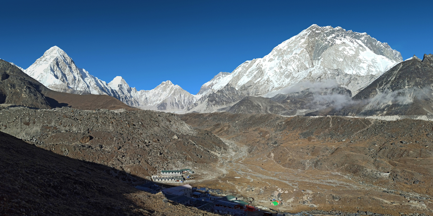 View of the Lobuche village in Nepal