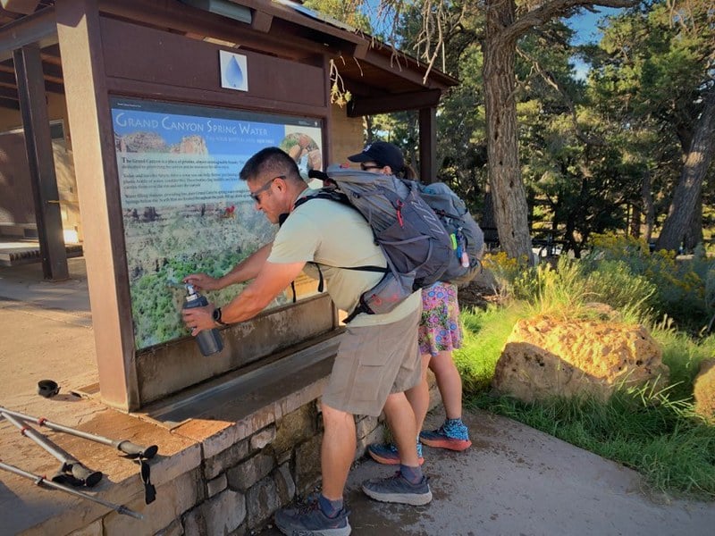 Water filling station on Bright Angel Trailhead