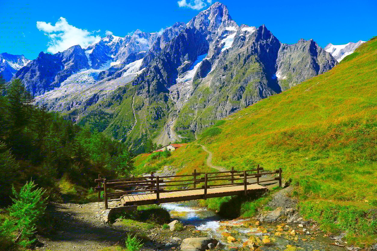 Aosta Valley in Courmayeur, Italy
