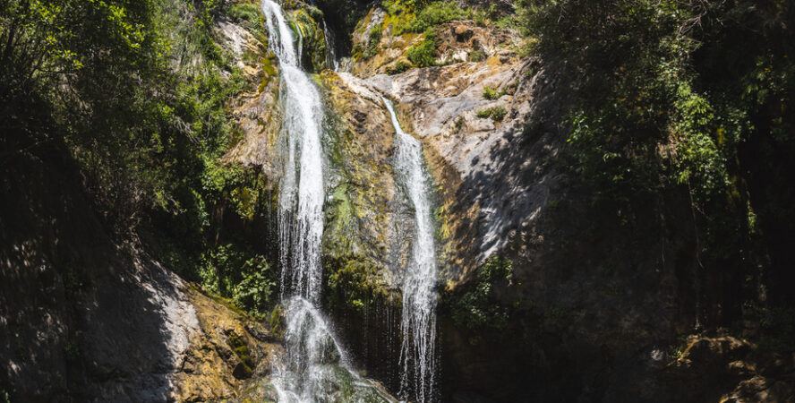 Salmon Creek Falls in Big Sur, California.