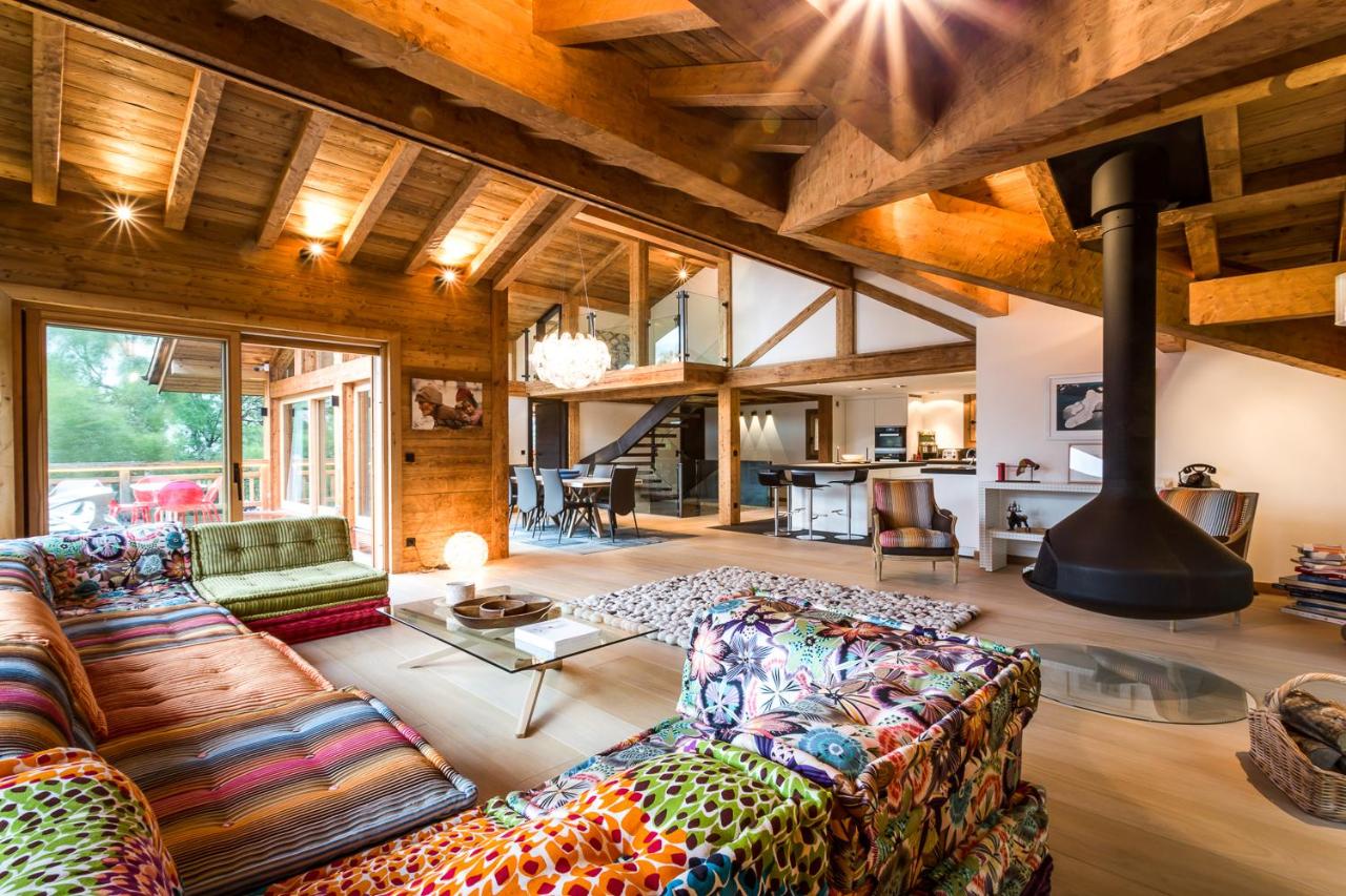 Living space in a chalet