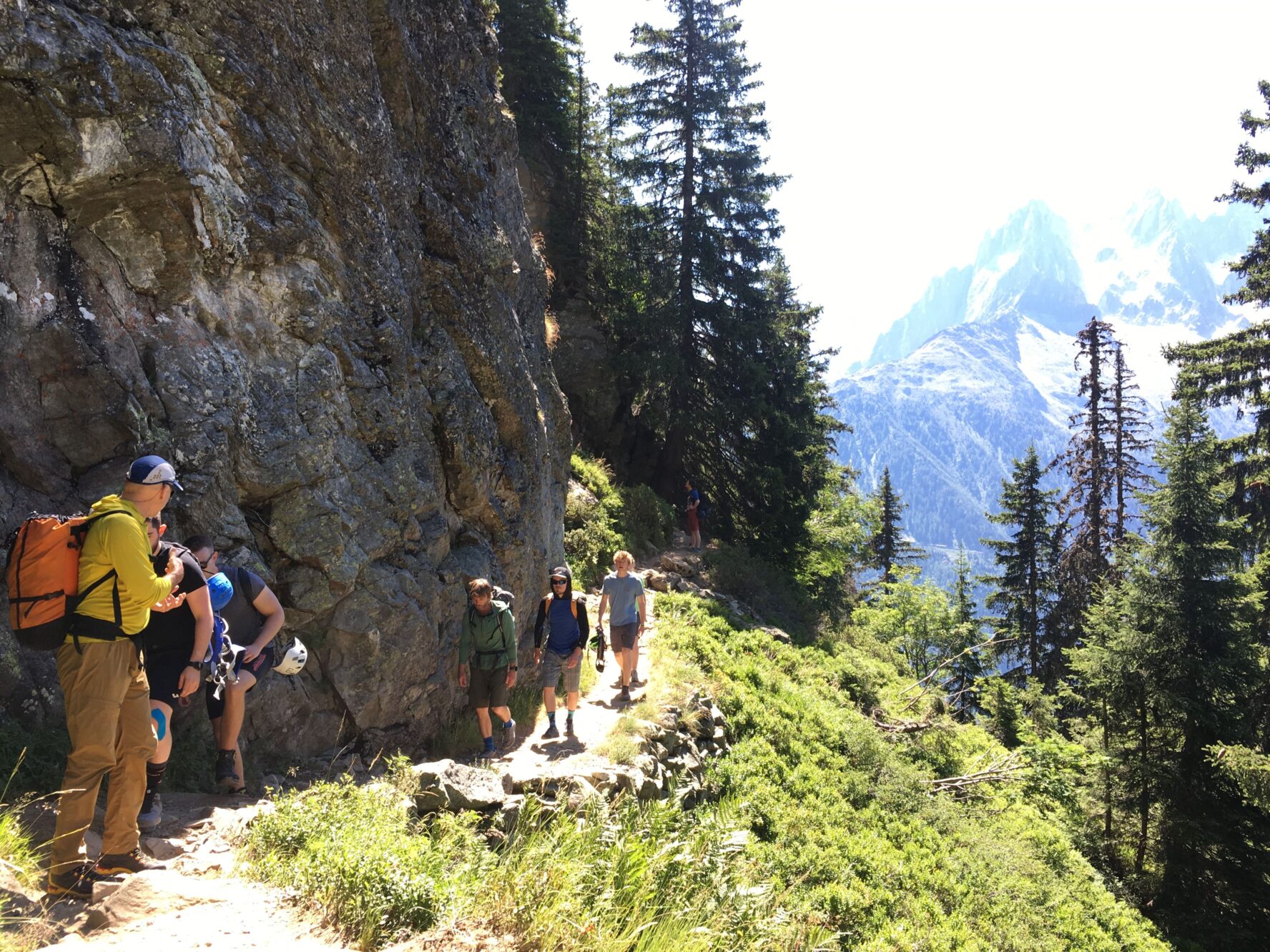 Group of hikers in Mont Blanc
