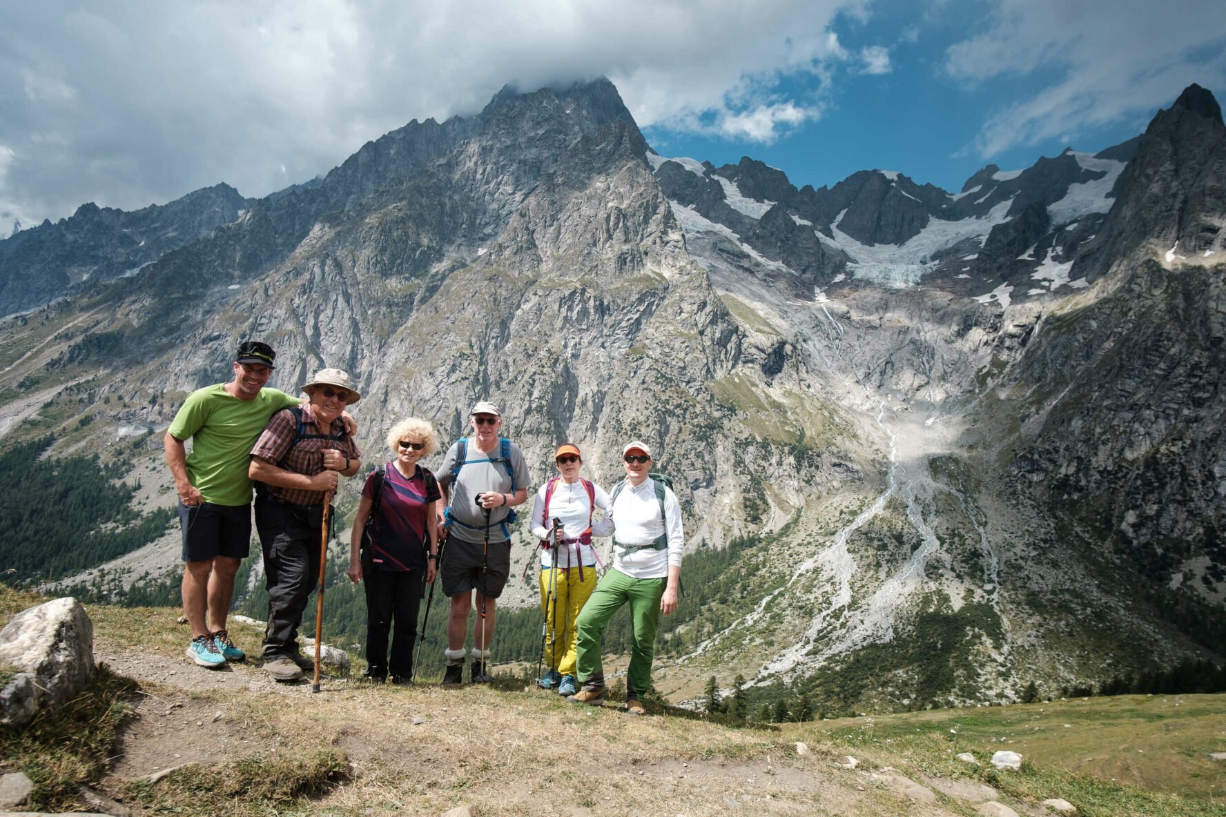 Group of hikers in Mt Blanc