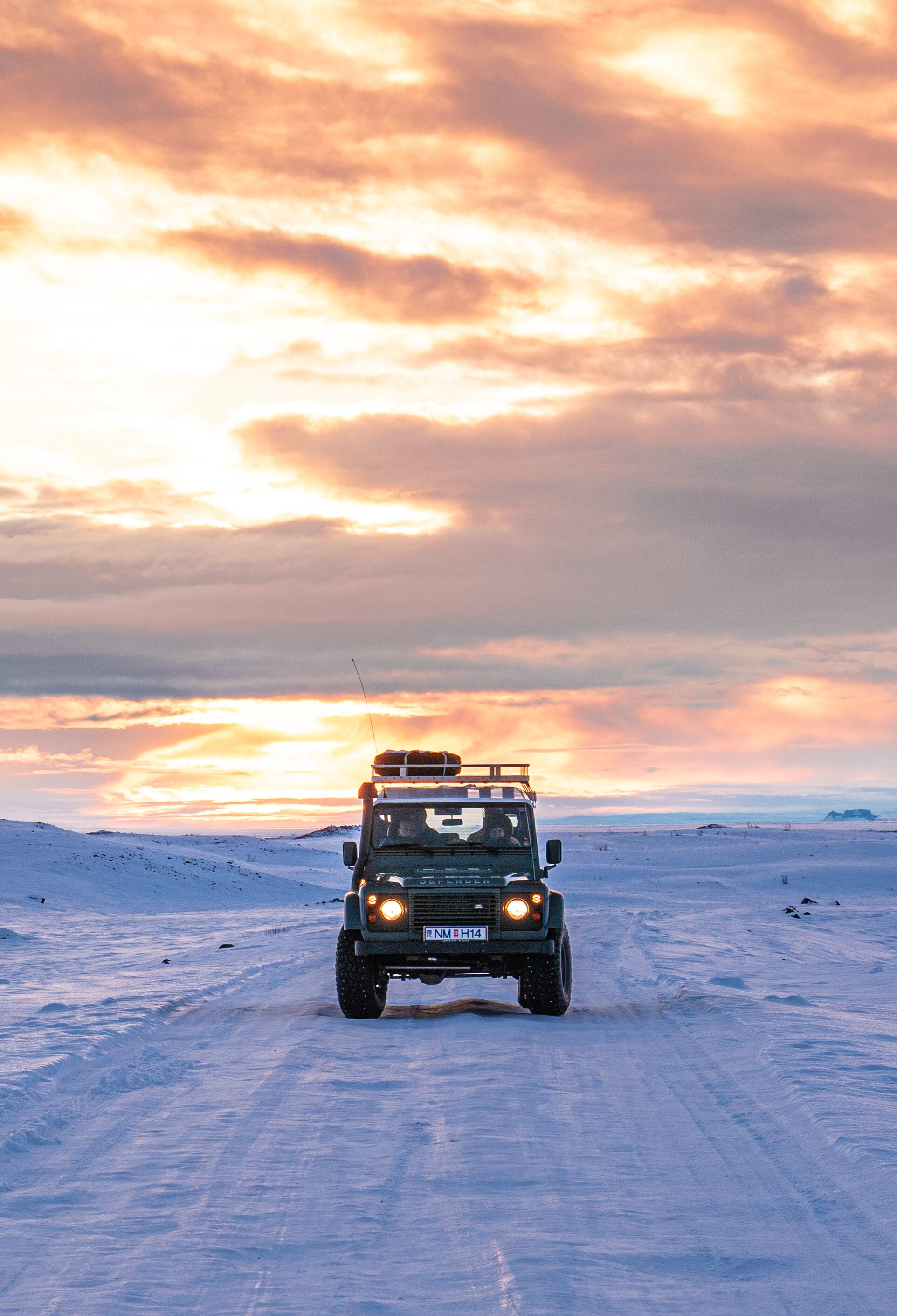 Super Jeeps take you to all parts of Iceland, and often let us see some of the most striking sunrises in winter.