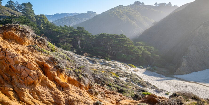 A view of Pfeiffer Beach in Pfeiffer Big Sur State Park.