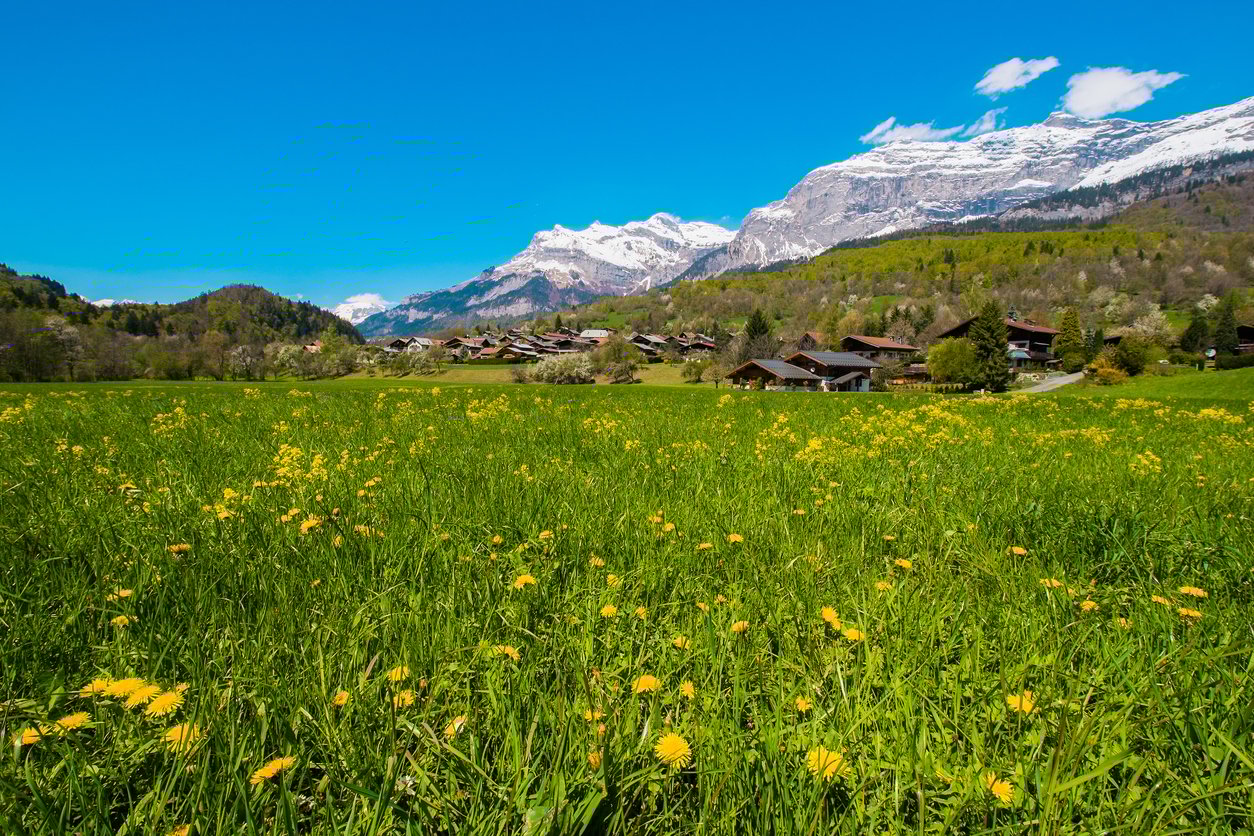 Servoz village in Chamonix