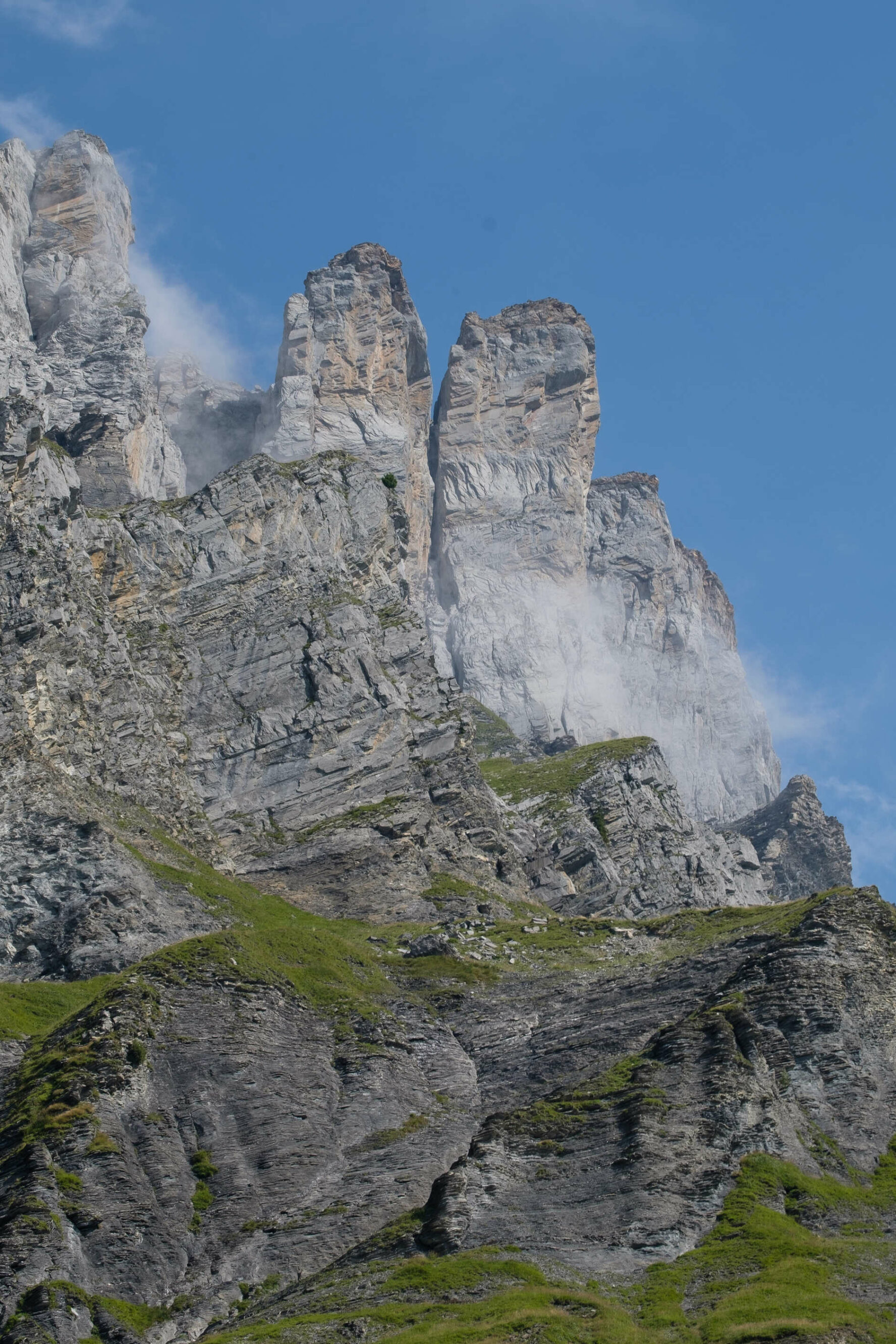 Vertical faces of Mont Blanc