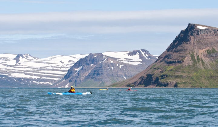 Group Iceland kayaking