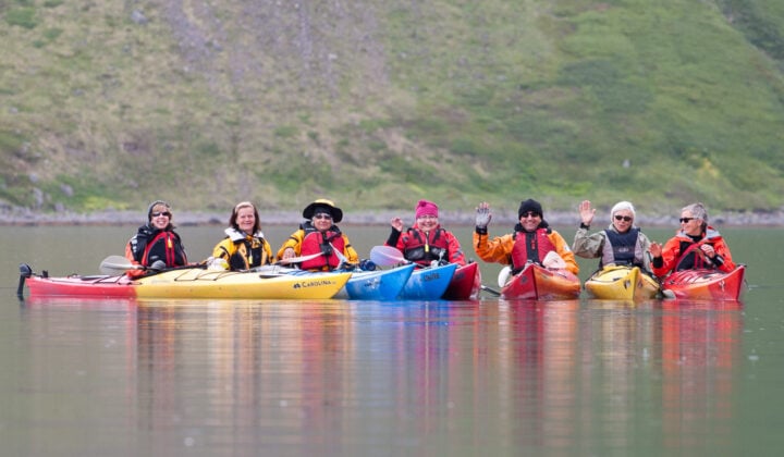 Group kayaking tour Iceland