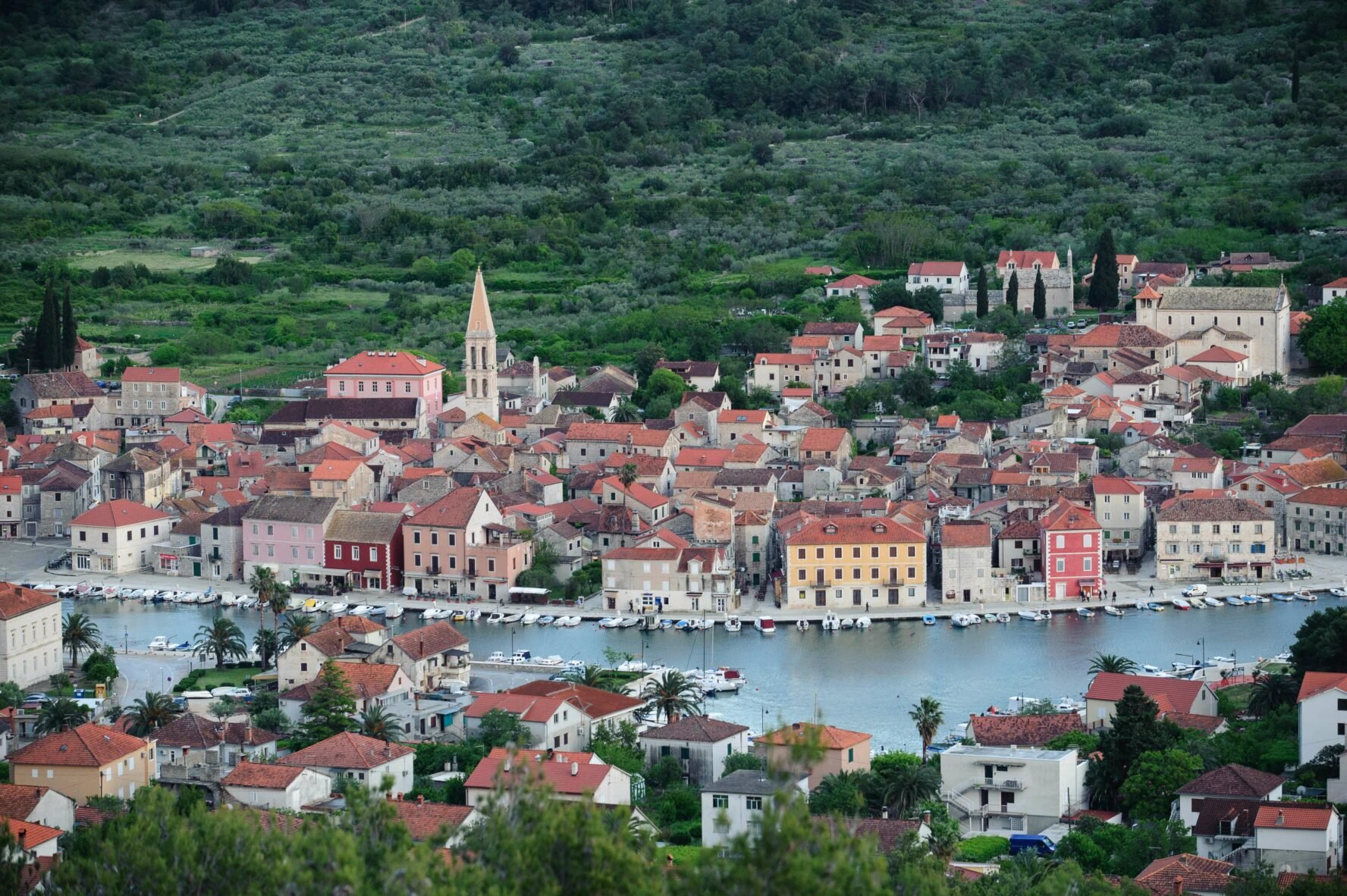A vista of Stari Grad on the island of Hvar, Croatia.