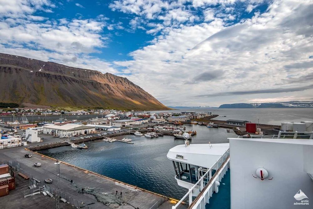 Isafjordur harbor in Iceland’s Westfjords