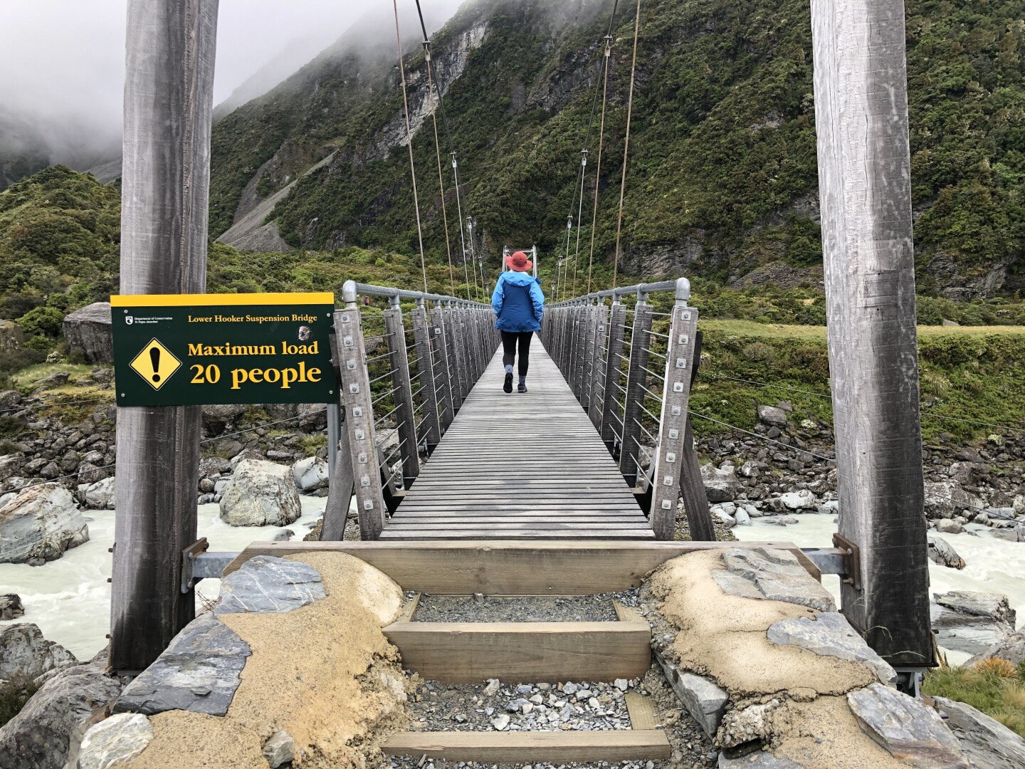 Lower Hooker suspension bridge