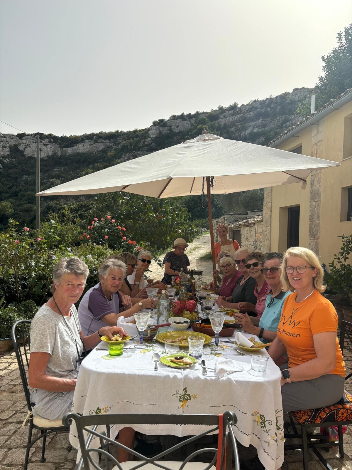 Lunch outdoors in Sicily