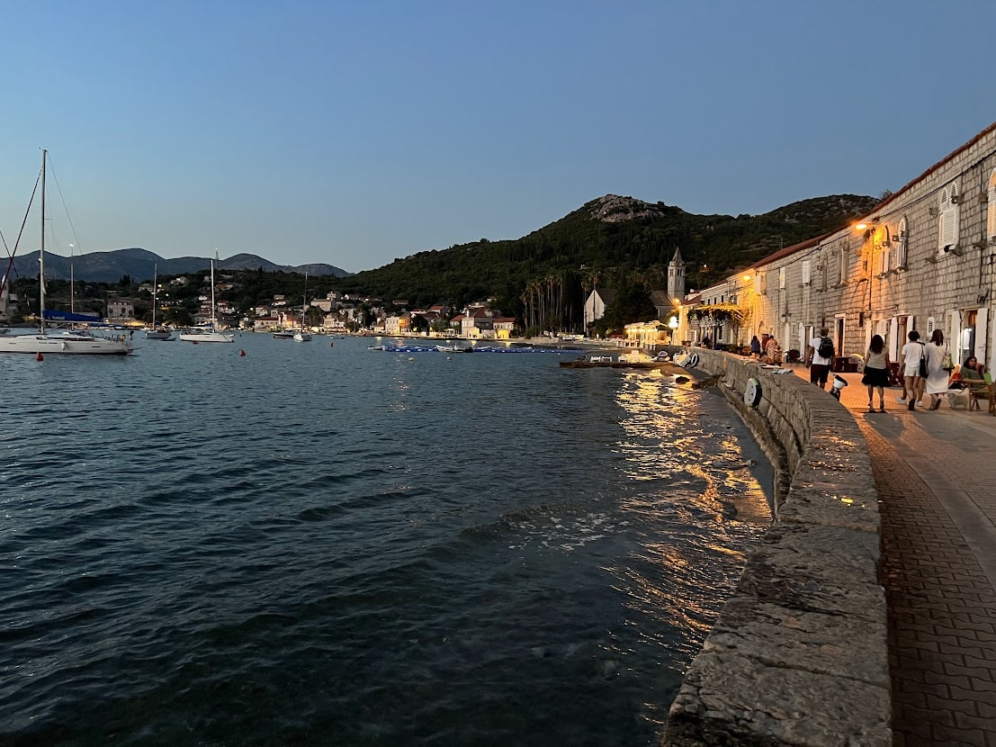 Nighttime by the Adriatic Sea