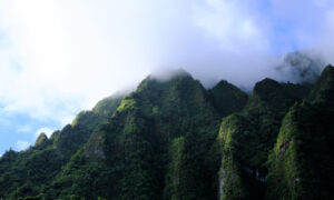 Cloud-capped peaks on the Ko'olau Range