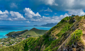 View from the Lanikai Pillbox Hike on Oahu