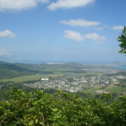 View from the top of the Olomana Trail on Oahu