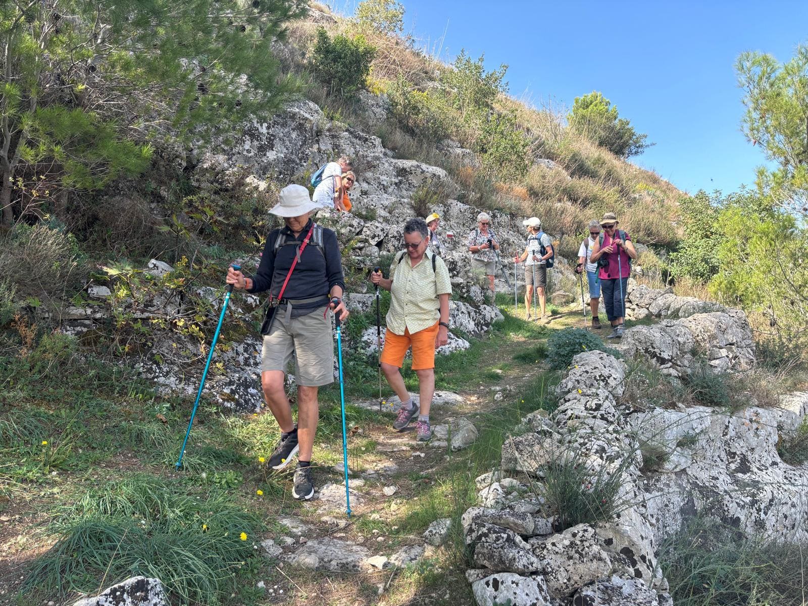 Women walking in Sicily trip