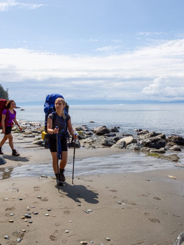 Beach Nootka island hiking