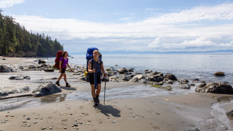 Beach Nootka island hiking
