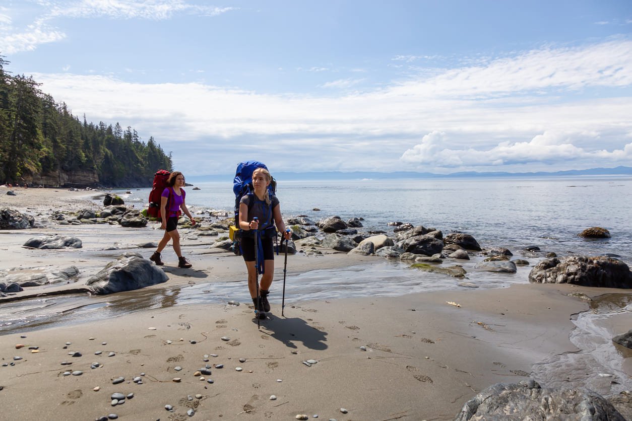 Beach Nootka island hiking