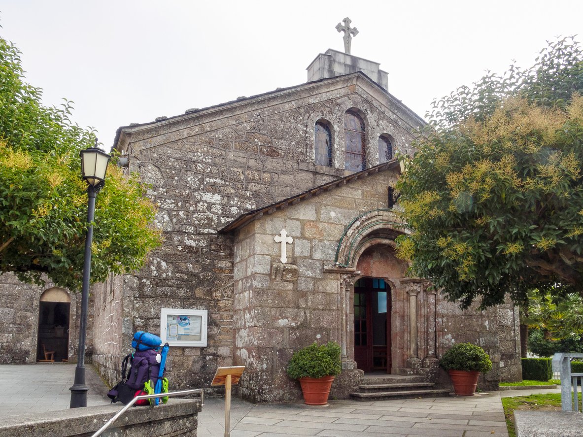 A medieval church in Palas de Rei, a Galician town found along the Camino de Santiago.