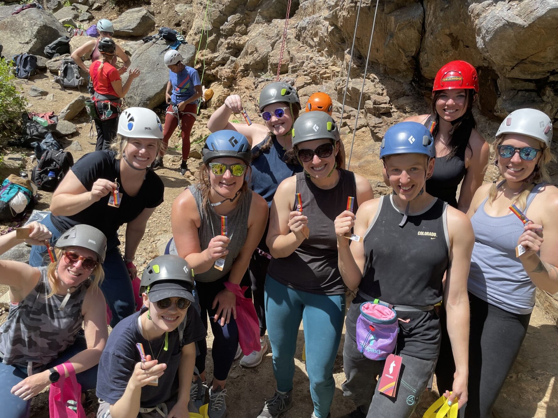 Happy group in the Flatirons
