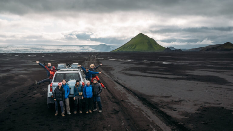 Happy group in Iceland, Maelifell