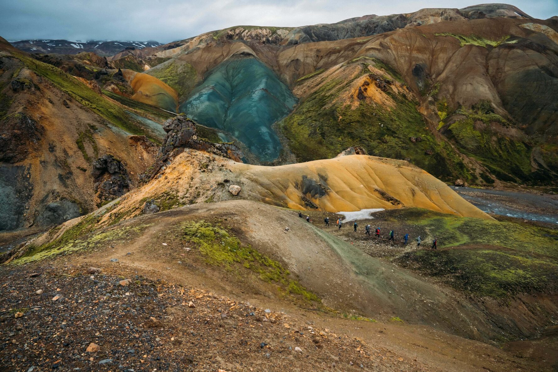 Hikers on hidden trails of Iceland