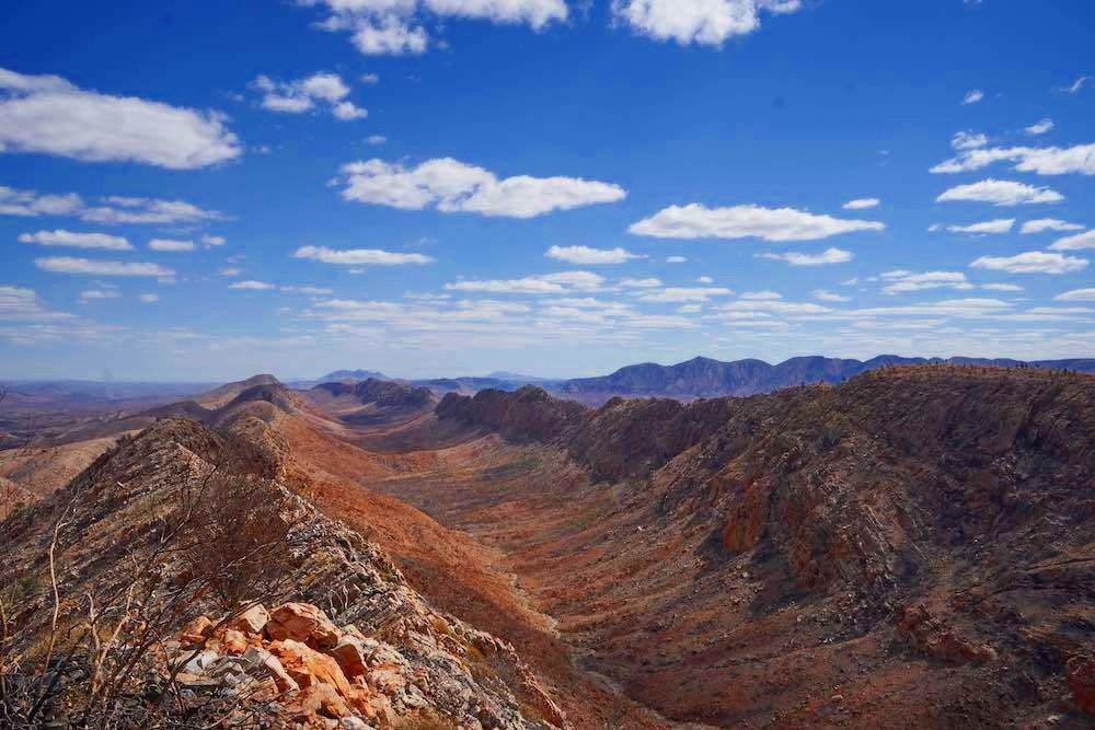 Views from Mt Sonder in Central Australia.